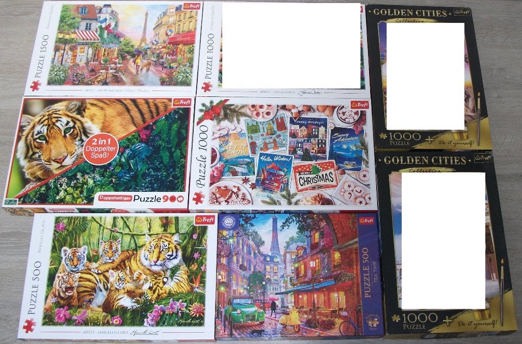 Diverse *** PUZZELS TREFL ***, Ophalen of Verzenden, 500 t/m 1500 stukjes, Zo goed als nieuw, Legpuzzel