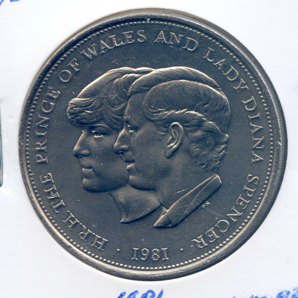 Groot-Brittannië 25 N. Pence 1981 Lady Diana & Charles UNC, Ophalen of Verzenden, Overige landen