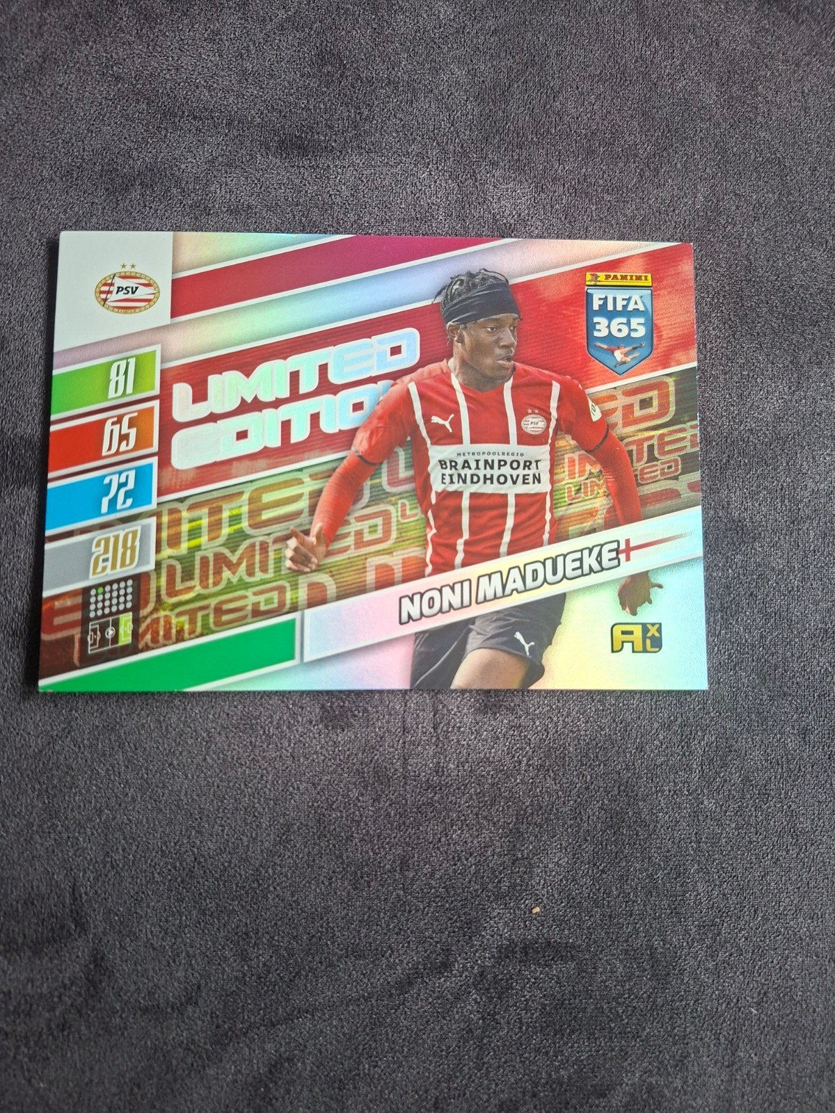 Noni Madueke Limited Edition XXL Panini 2021 PSV Kaart, Ophalen of Verzenden, Zo goed als nieuw, PSV, Spelerskaart