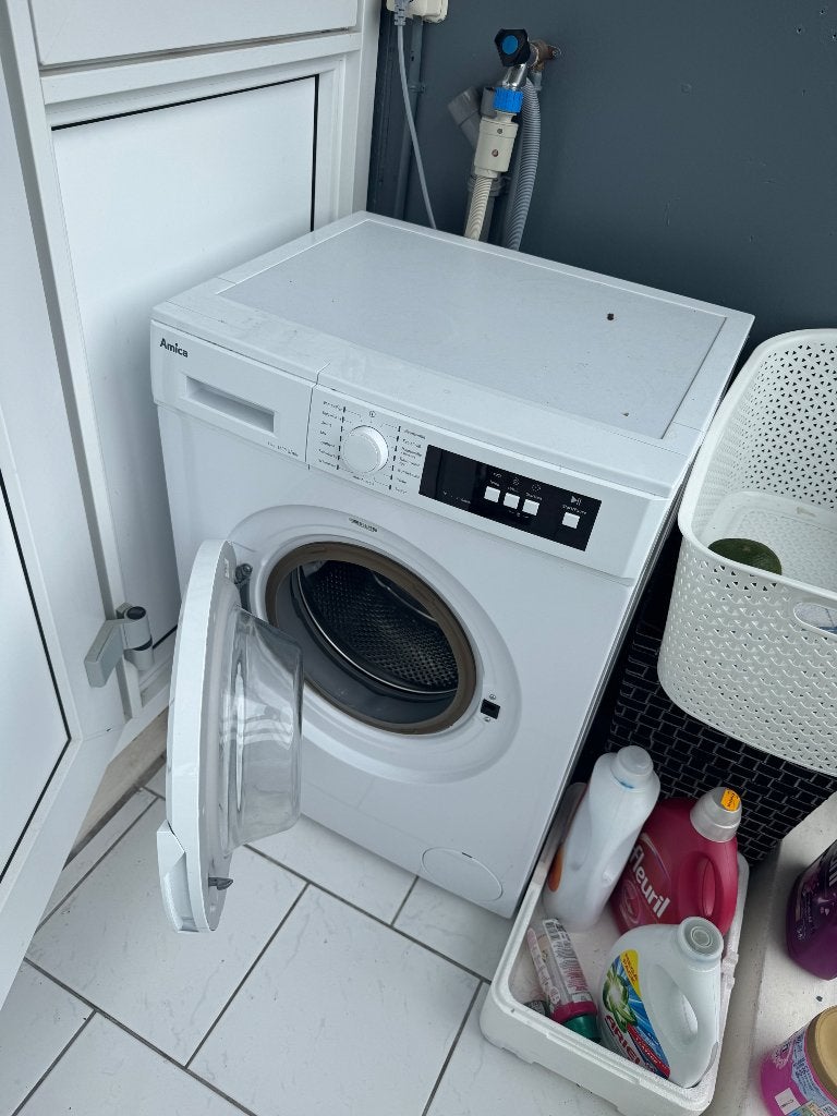 Amica wasmachine 7 kg – Werkend, Witgoed en Apparatuur, Wasmachines, Ophalen, Gebruikt, Minder dan 85 cm, 1200 tot 1600 toeren