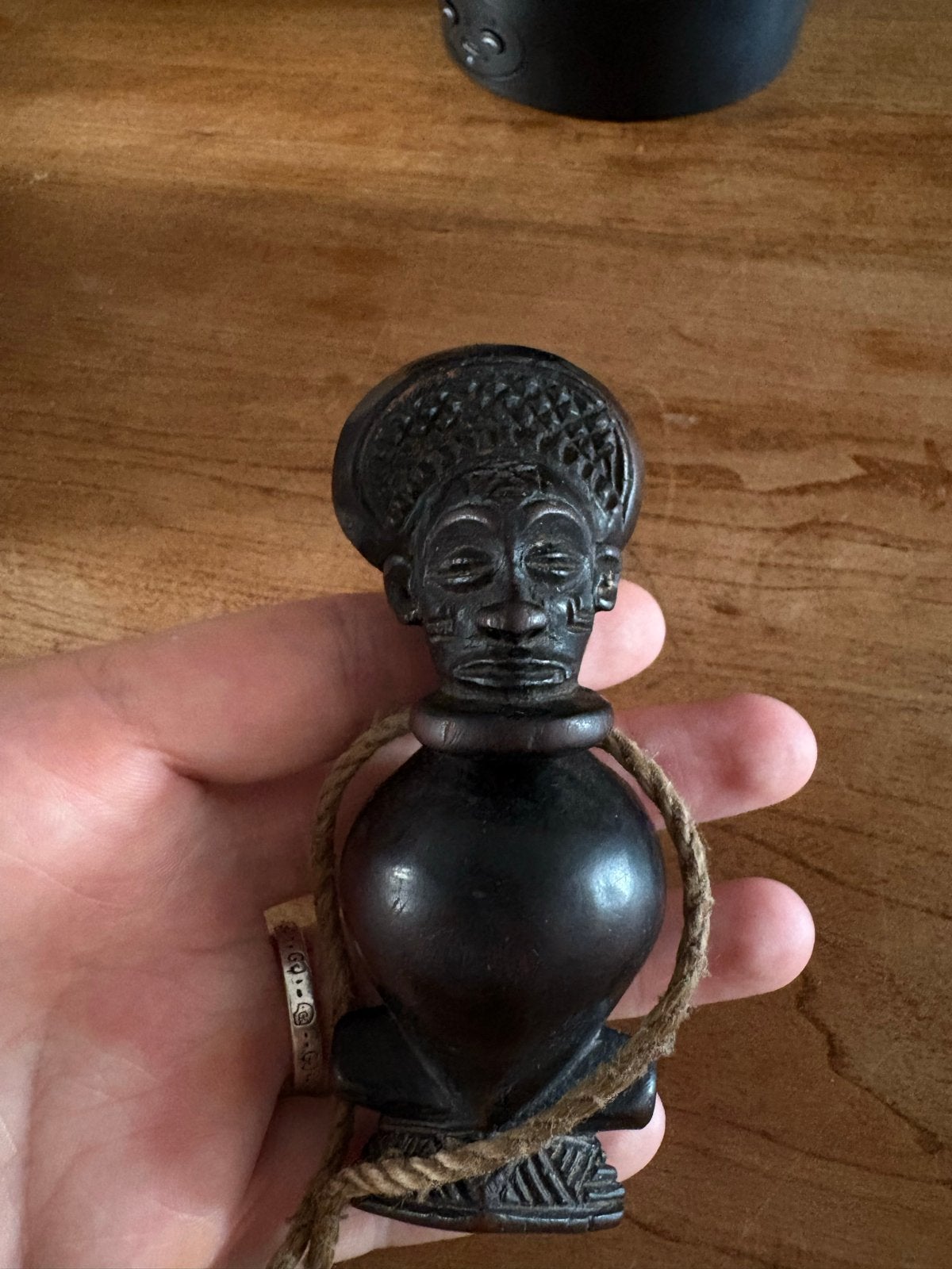 Antieke Fluit Chokwe, Angola, Antiek en Kunst, Hout, Bruin, Afrika, Ophalen of Verzenden