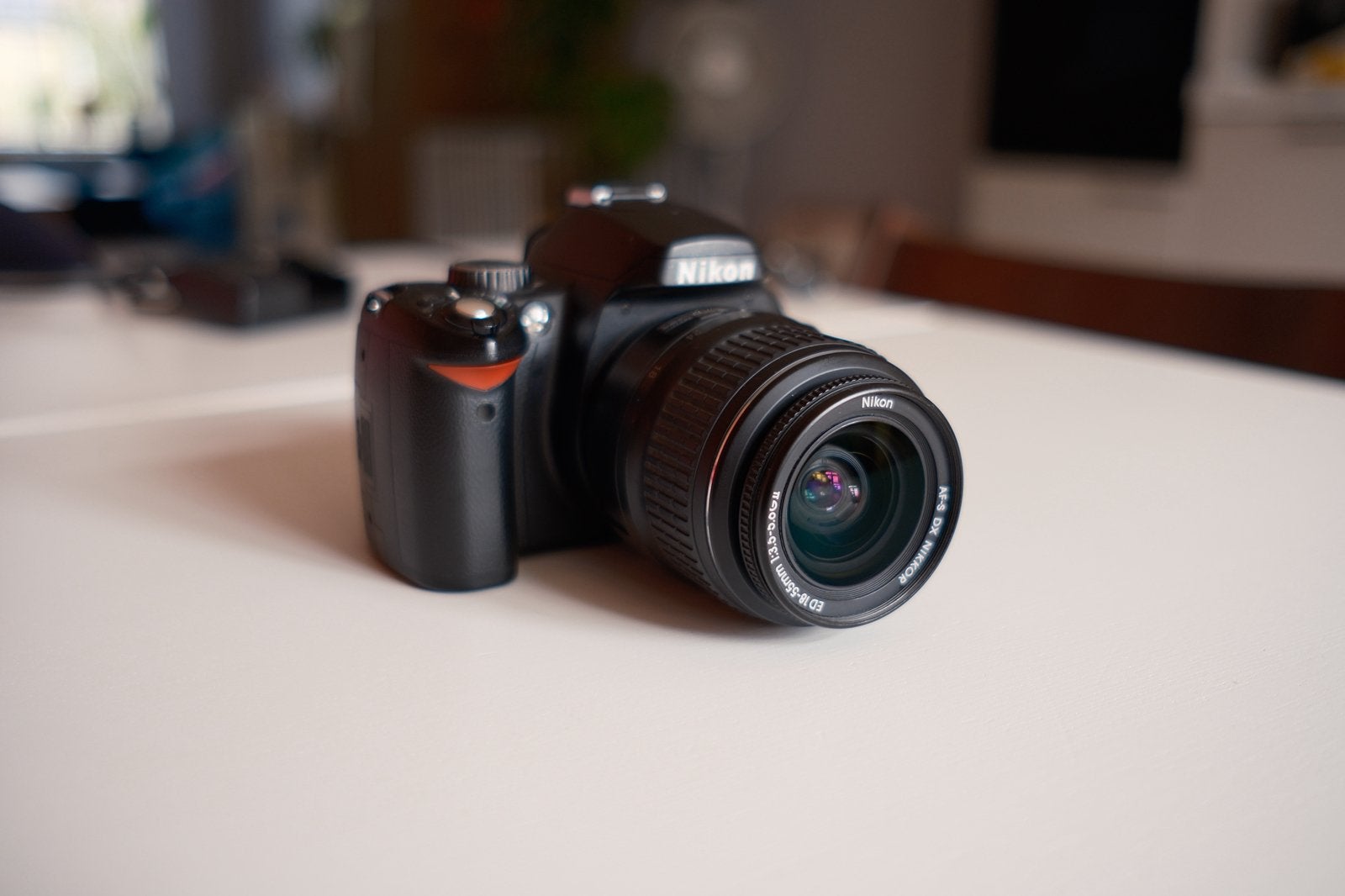 Nikon D60 spiegelreflex + 18-55mm, Audio, Tv en Foto, Fotocamera's Digitaal, Ophalen, Ingebouwde flitser, Lensdop, Spiegelreflex