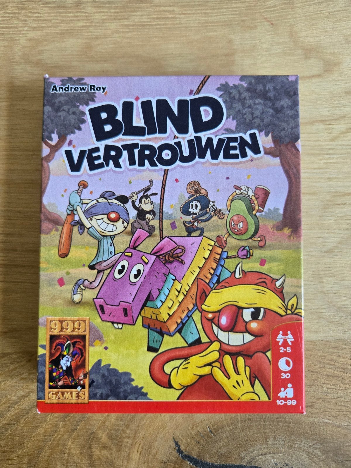Blind Vertrouwen - Leuk gezelschapsspel van 999 Games, Een of twee spelers, Ophalen of Verzenden, Zo goed als nieuw, 999 Games