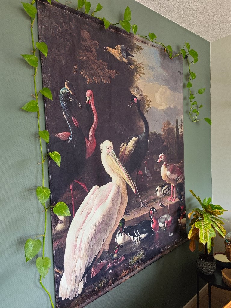Wandkleed vogels, Overige stijlen, Ophalen, Zo goed als nieuw, Wandkleed