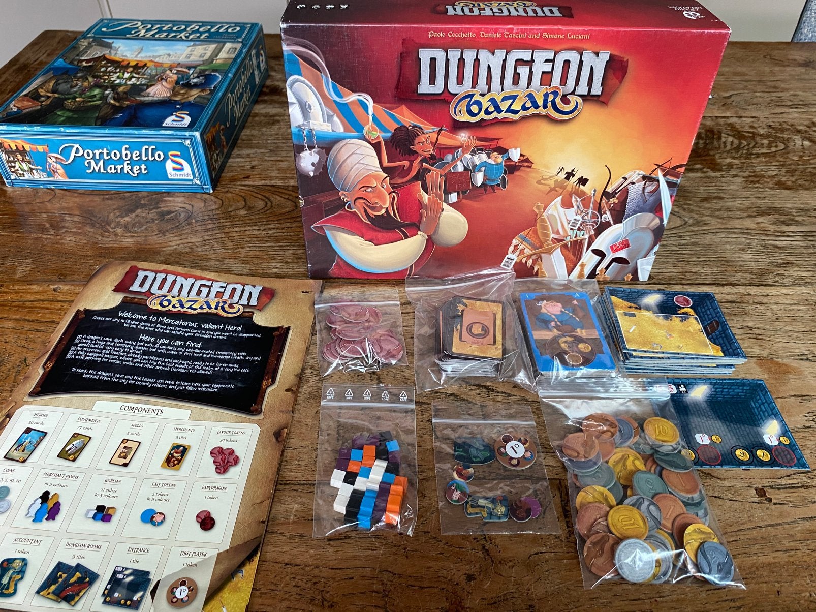 Dungeon Bazar + exclusieve Promo Uitbreiding, Hobby en Vrije tijd, Gezelschapsspellen | Bordspellen, Ophalen, Zo goed als nieuw