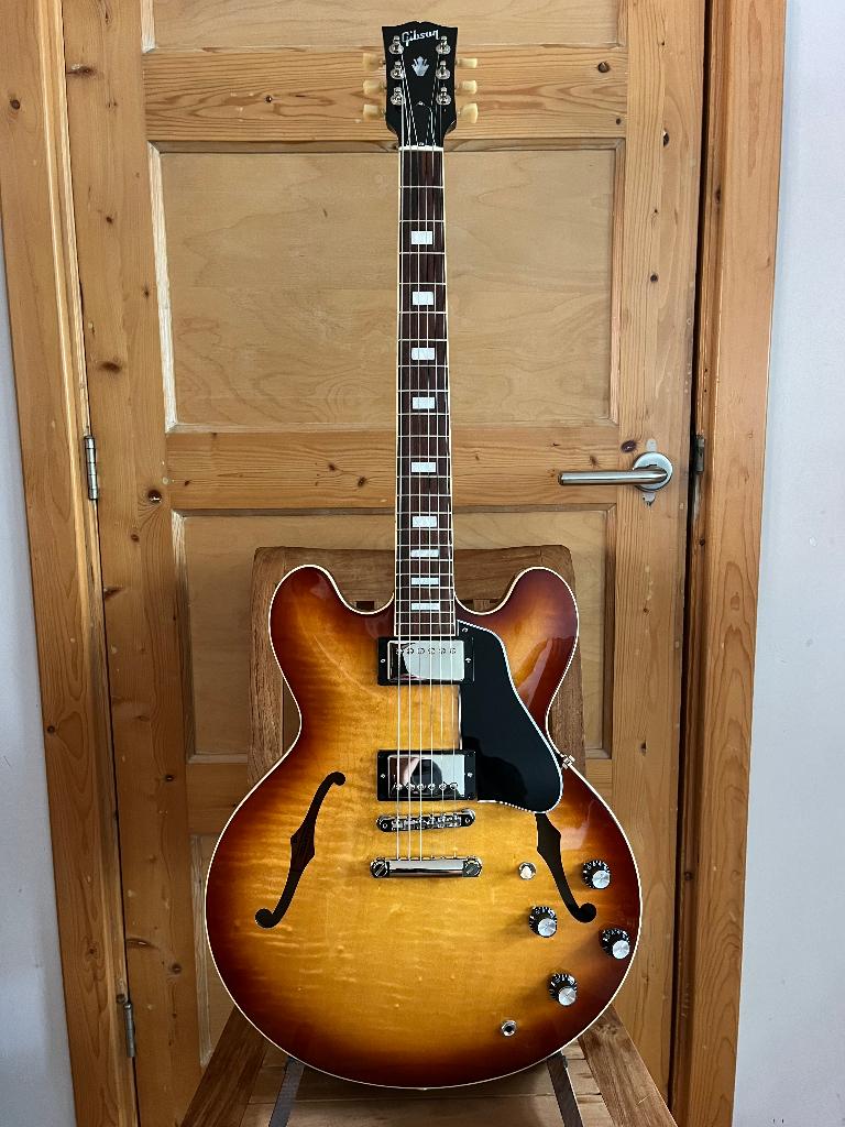 GIBSON ES335 FIGURED ICED T, Ophalen, Zo goed als nieuw, Semi-solid body, Gibson