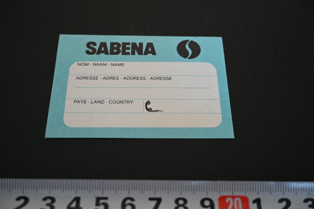 sticker SABENA label België, Ophalen of Verzenden, Zo goed als nieuw