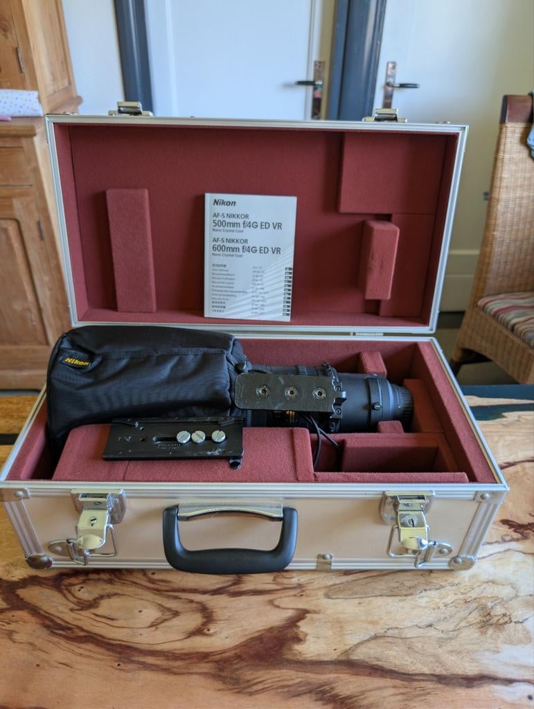 Nikon AF-S 500mm f/4G ED VR II, Audio, Tv en Foto, Fotografie | Lenzen en Objectieven, Ophalen, Zo goed als nieuw, Telelens
