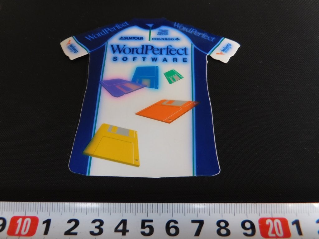 sticker fiets wielrennen trui wordperfect suntour colnago, Ophalen, Zo goed als nieuw