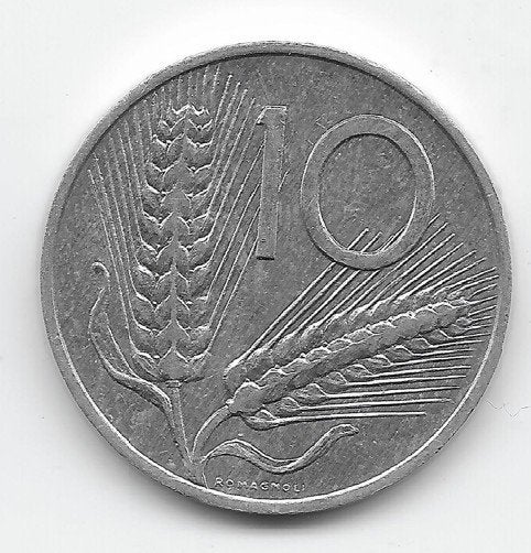 Italië 10 lire 1986 KM# 93, Verzenden, Italië, Losse munt