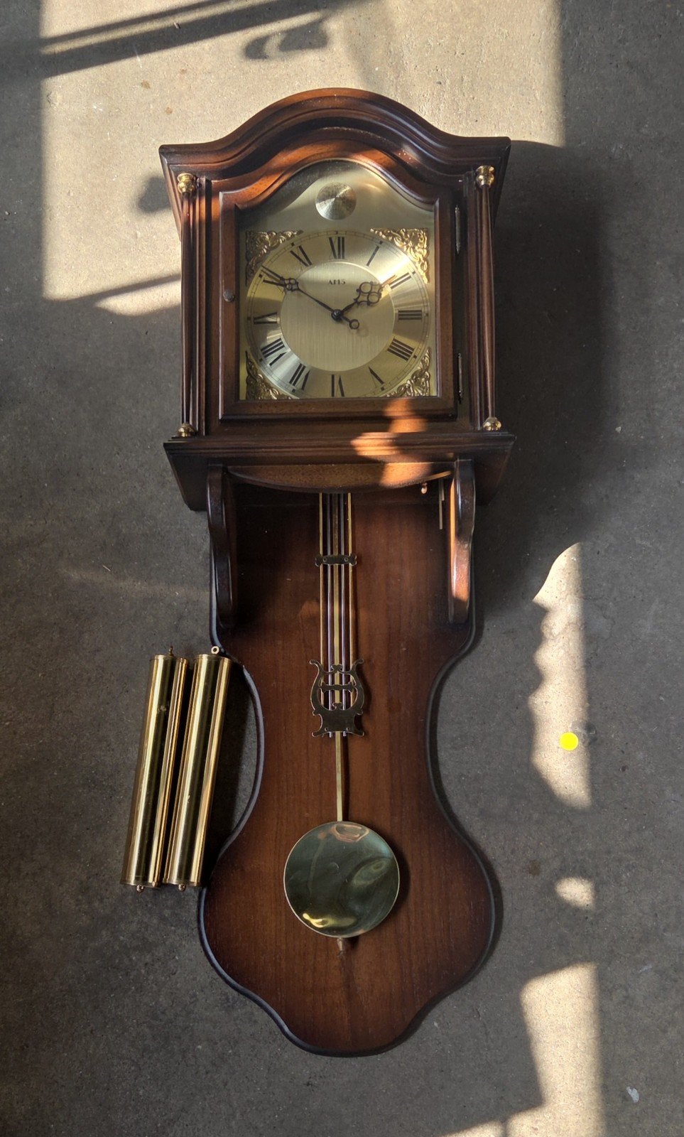 AMS houten Wandklok met Slinger