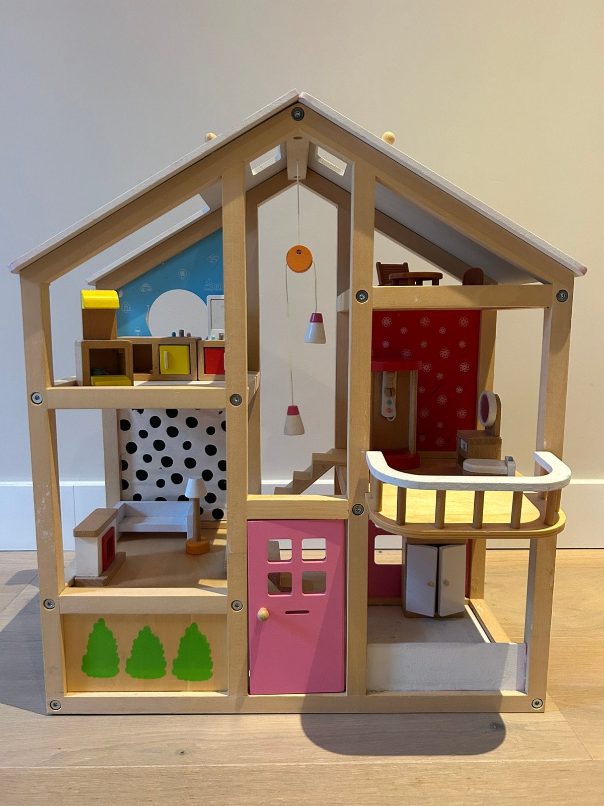 Poppenhuis hout Hema, Kinderen en Baby's, Speelgoed | Poppenhuizen, Ophalen of Verzenden, Zo goed als nieuw, Poppenhuis