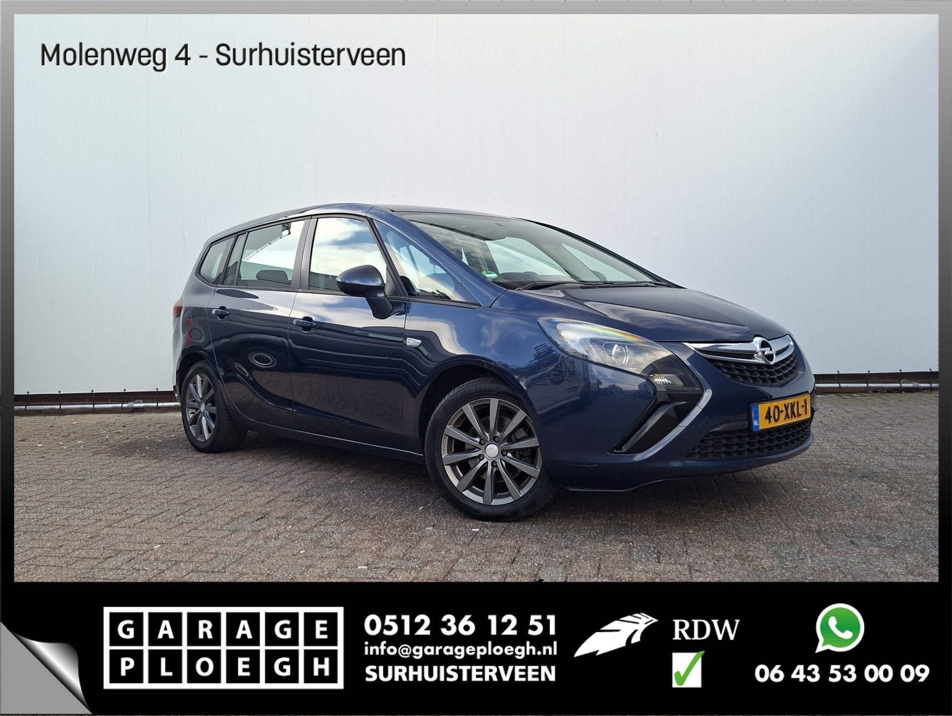 Opel Zafira Tourer 1.4 TURBO 140PK Edition Hoge zit Trekhaak, Auto's, Opel, Euro 5, 4 cilinders, Blauw, Origineel Nederlands