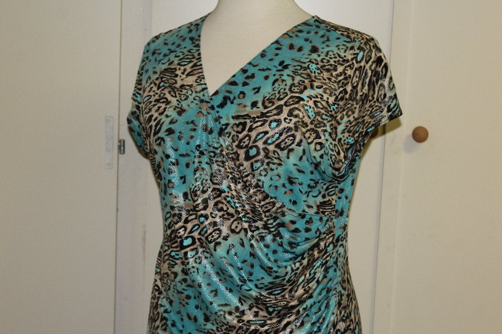Joseph Ribkoff elegant gekleurde stretch jurk mt 46, Kleding | Dames, Jurken, Overige kleuren, Verzenden, ., Maat 46/48 (XL) of groter