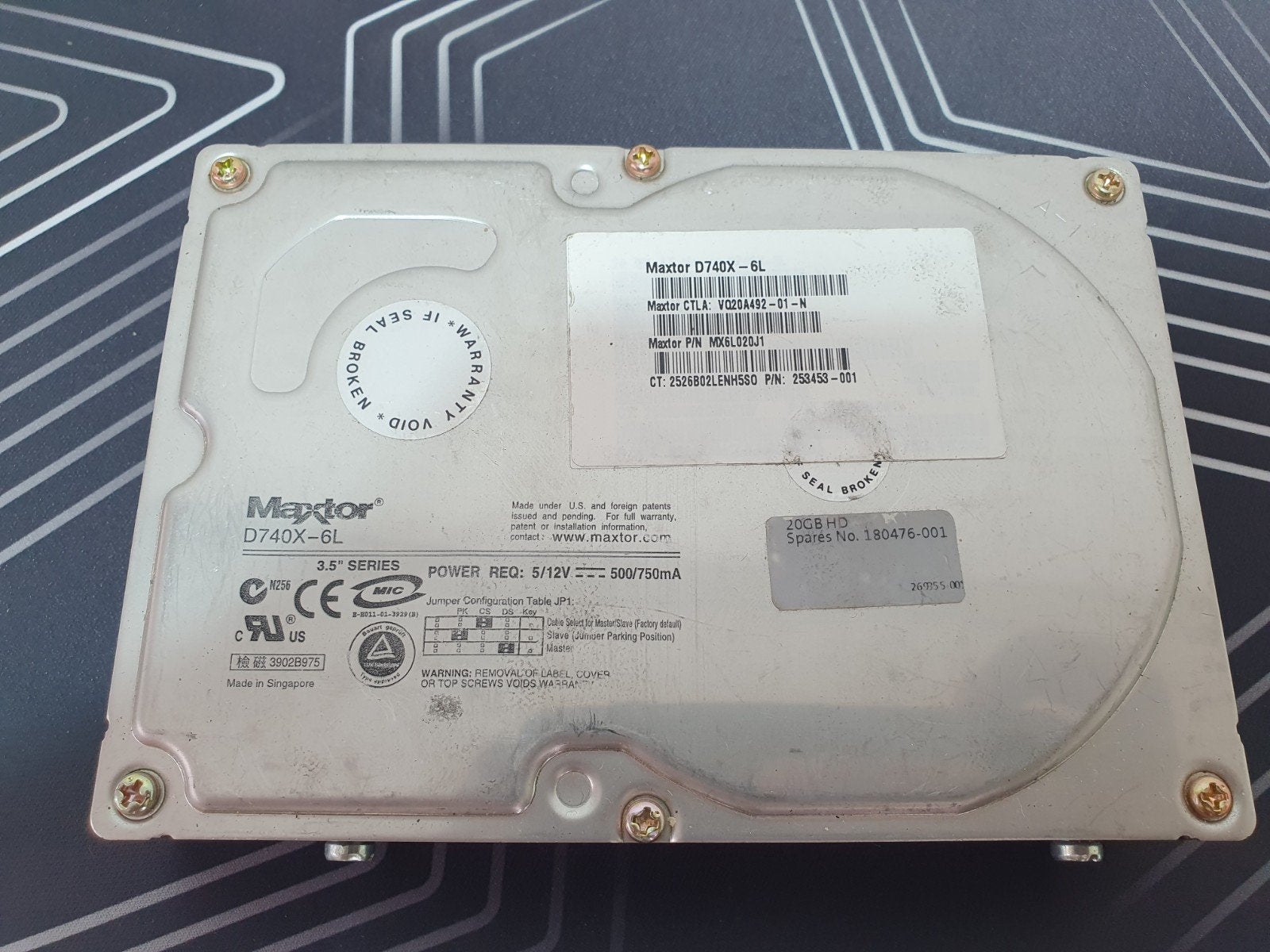 Maxtor 20GB HDD harde schijf – 3.5" IDE (PATA), Maxtor, Intern, Gebruikt, 20 GB