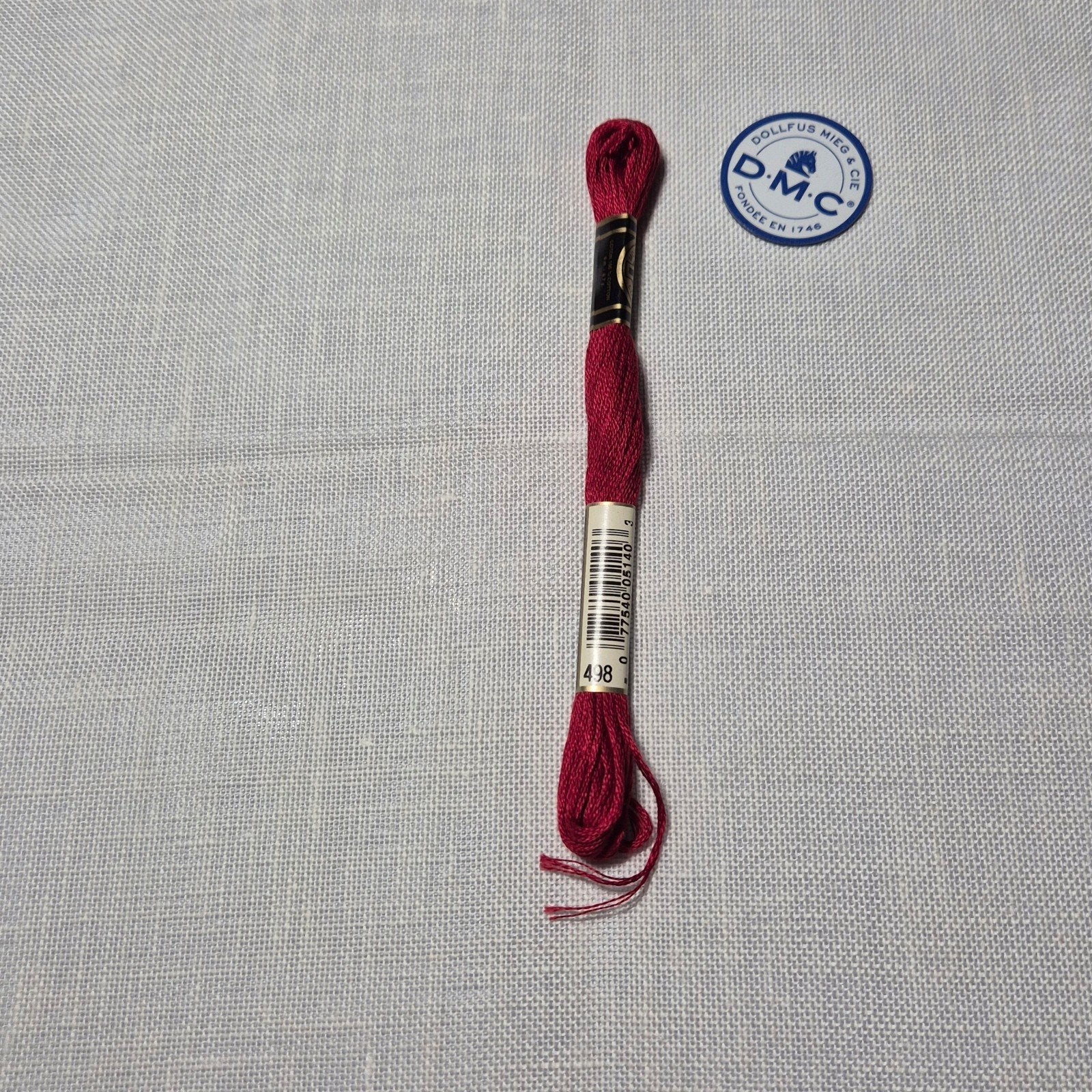 DMC mouline, rood 498, Ophalen of Verzenden, 68314 ILLZACH Cedex FRANCE, Borduurgaren of Zijde, DMC