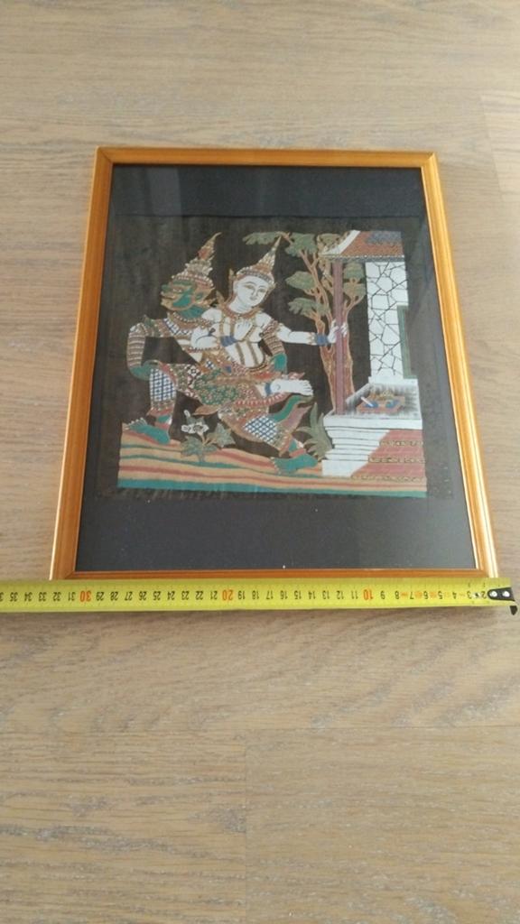 Ingelijst Thais schilderij met traditionele afbeelding, Ophalen