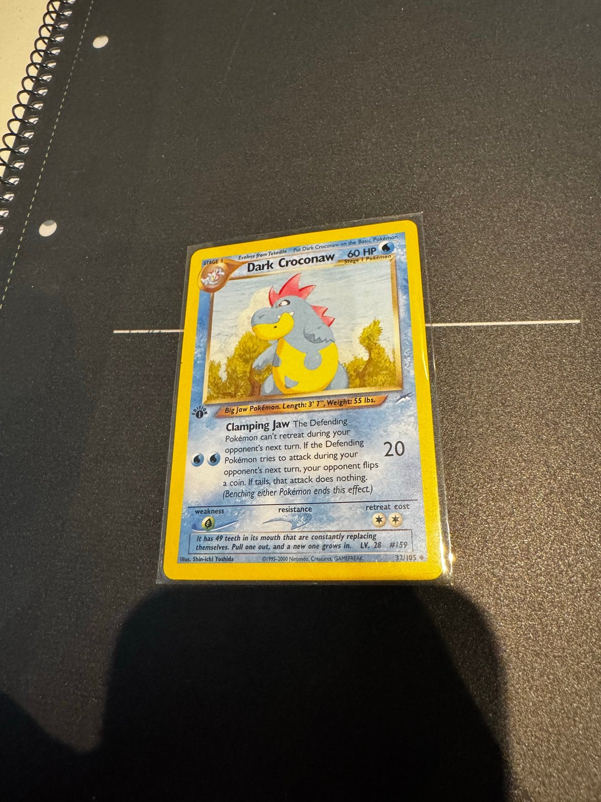 Dark Croconaw Pokémon Kaart (Neo Destiny 33/105), Ophalen of Verzenden, Zo goed als nieuw, Losse kaart