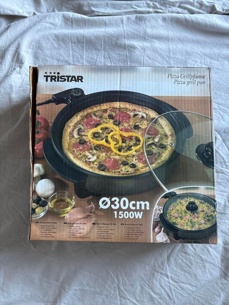 Tristar pizza grillpan Ø30cm 1500W, Ophalen, Nieuw