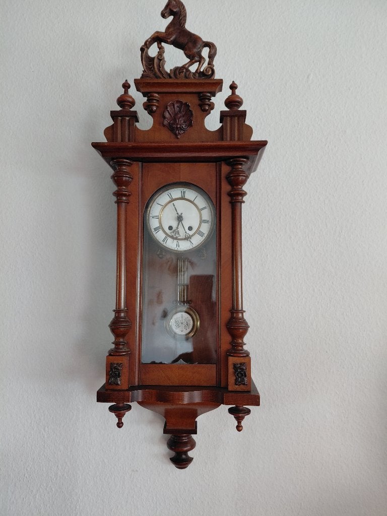 Hangende klok paardjesklok slingerklok, Antiek en Kunst, Ophalen