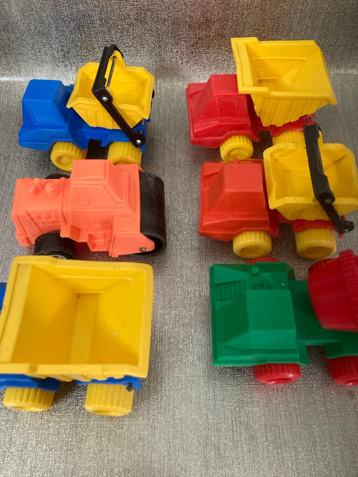 6 Vintage Werkauto's - Speelgoed Dumper Vrachtwagens, Ophalen of Verzenden, Gebruikt