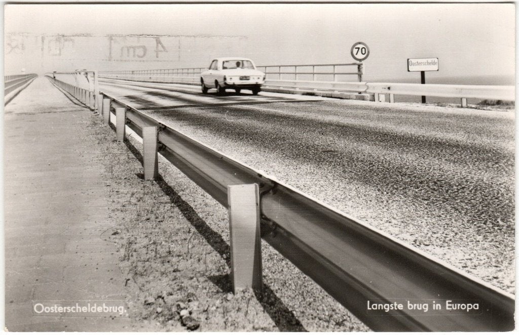 Oosterscheldebrug  Langste brug in Europa, Verzamelen, Ophalen of Verzenden, Gelopen, Zeeland