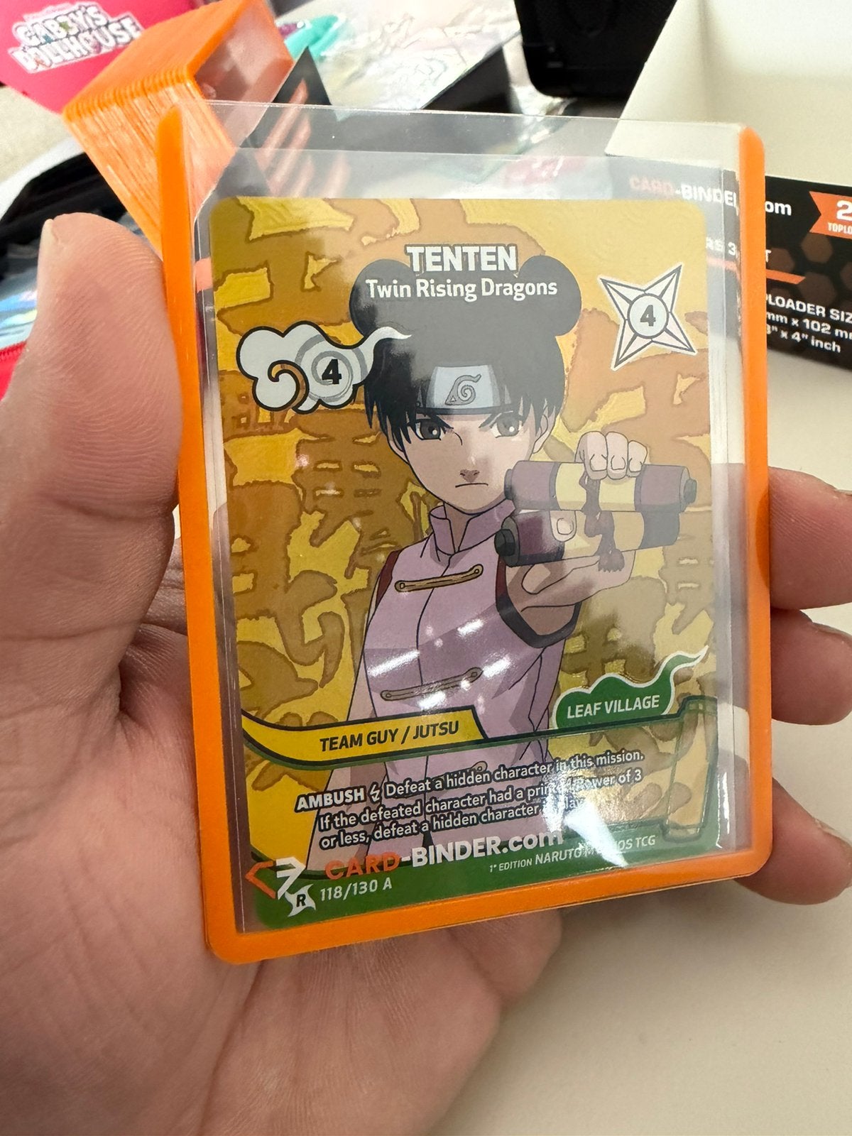 Naruto TCG Tenten Twin Rising Dragons 118/130 A, Ophalen of Verzenden, Zo goed als nieuw, Losse kaart