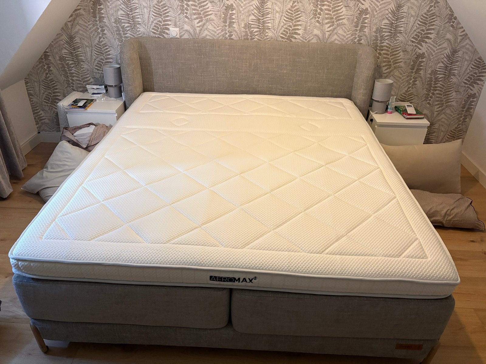 Topper mini pocketvering 180x210 cm, Huis en Inrichting, Ophalen, 210 cm, Tweepersoons, Zo goed als nieuw