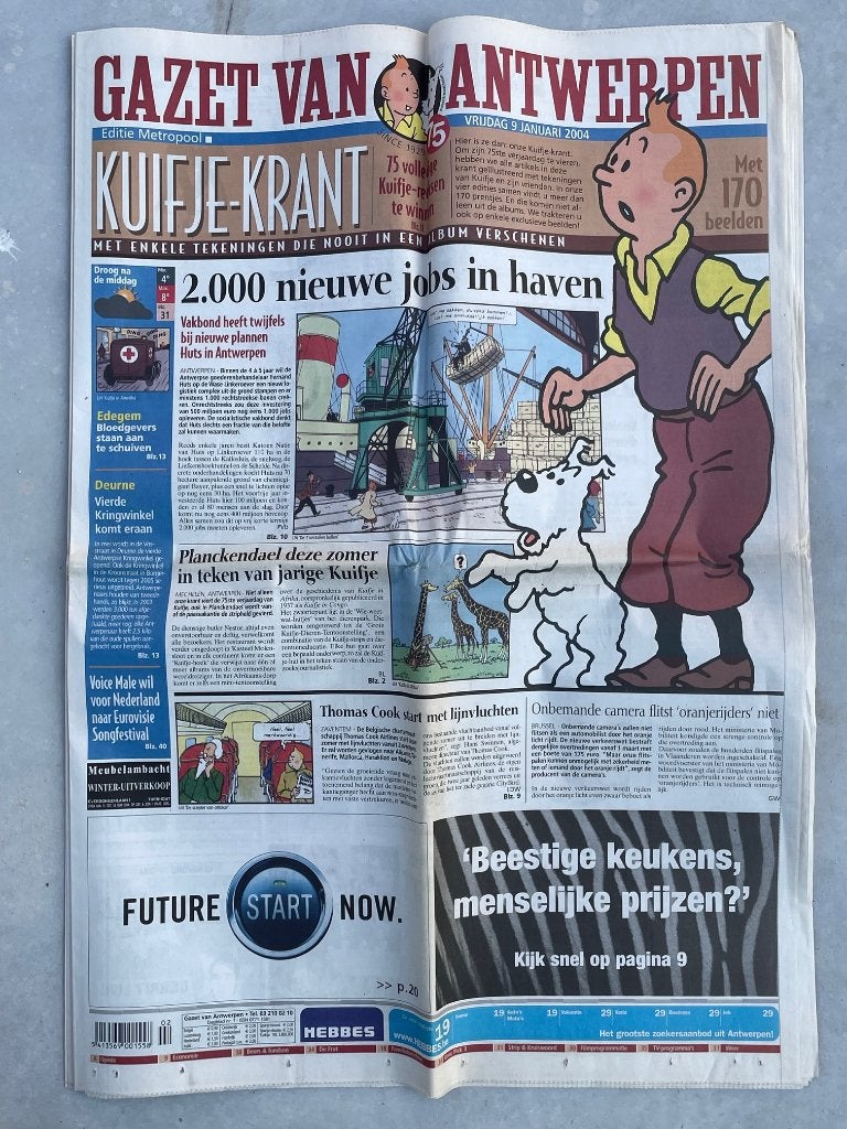 75 jaar Kuifje, Ophalen of Verzenden, Kuifje, Zo goed als nieuw, Overige typen