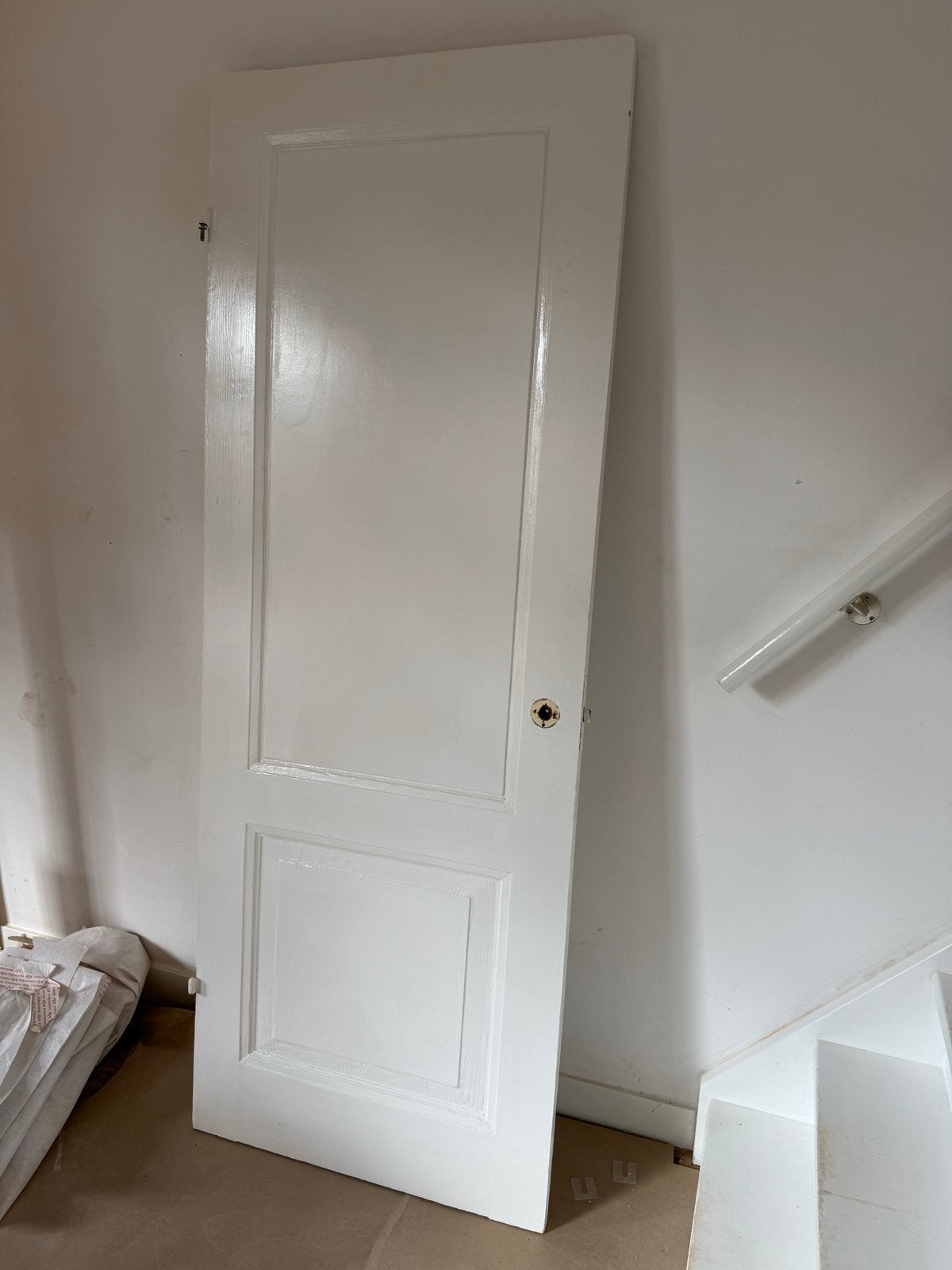 Oude paneeldeur twee vakken, 210,5 cm hoog en 77,5 cm breed, Ophalen, Gebruikt, Minder dan 80 cm, Binnendeur