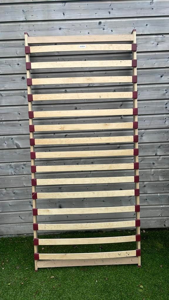 1 persoons lattebodem, Ophalen, 90 cm, Eenpersoons, Zo goed als nieuw