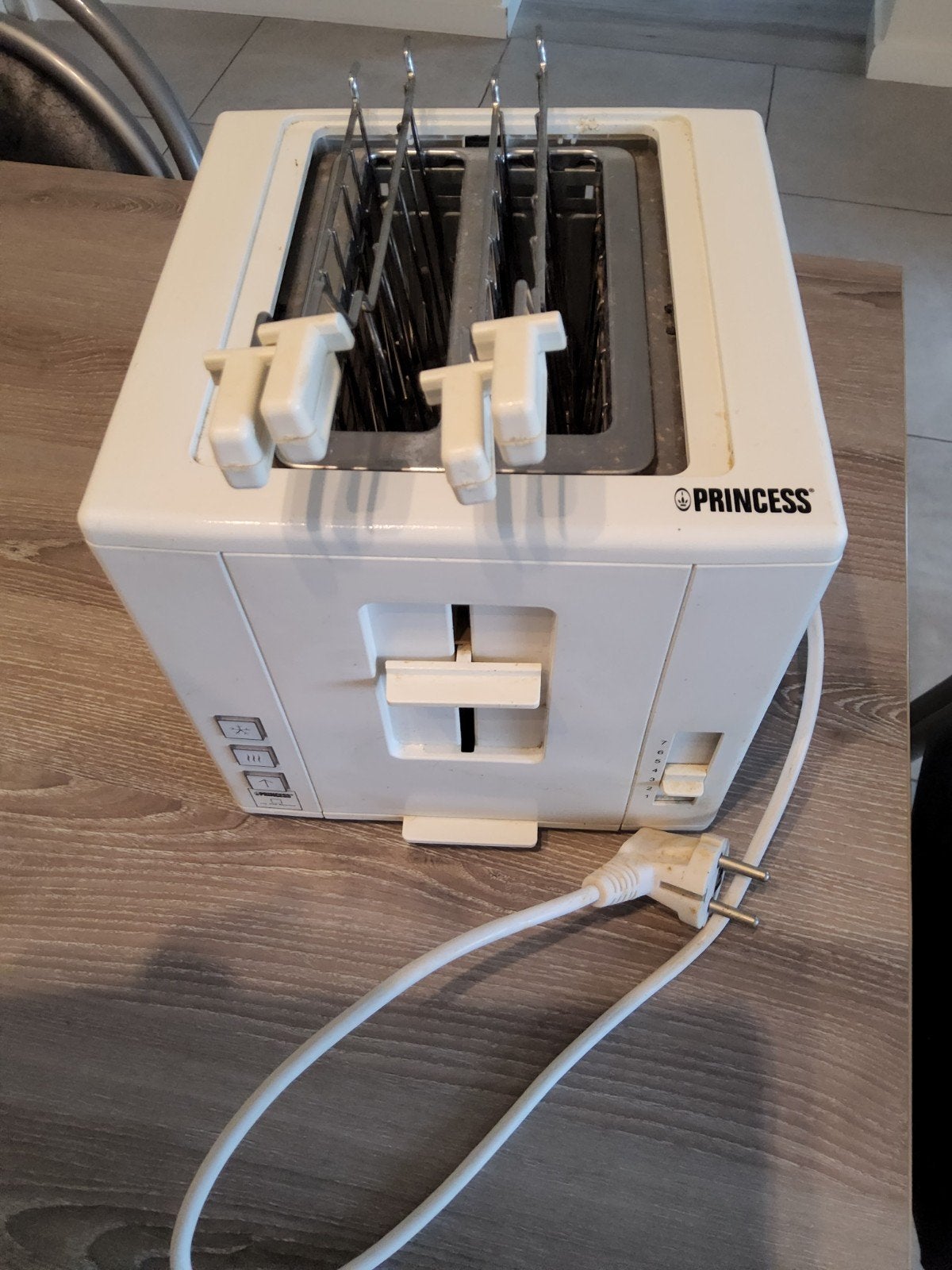 Princess broodrooster - Wit, Witgoed en Apparatuur, Ophalen of Verzenden, Gebruikt, Uitneembare kruimellade