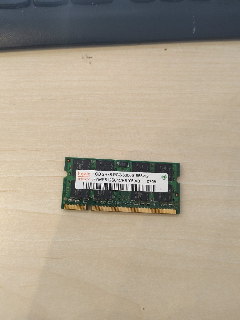 Hynix PC2-5300S laptop RAM (1x1GB), Computers en Software, Ophalen of Verzenden, DDR2, Laptop, Gebruikt