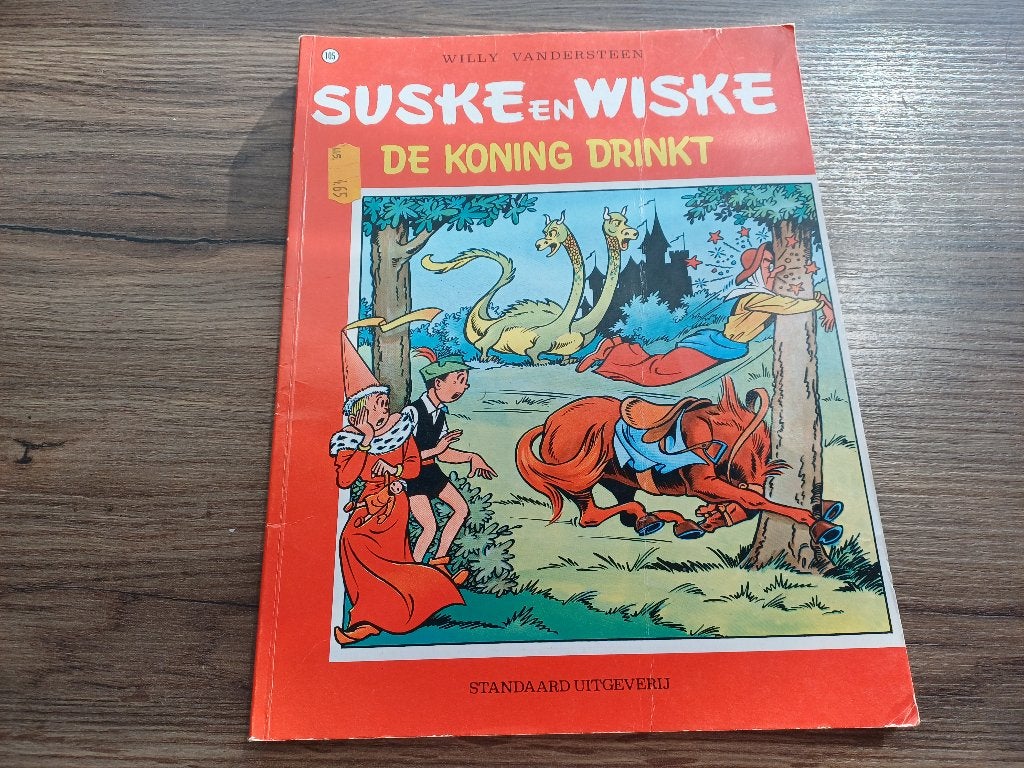 Suske en Wiske De koning drinkt nr 105 1984, Eén stripboek, Ophalen of Verzenden, Gelezen