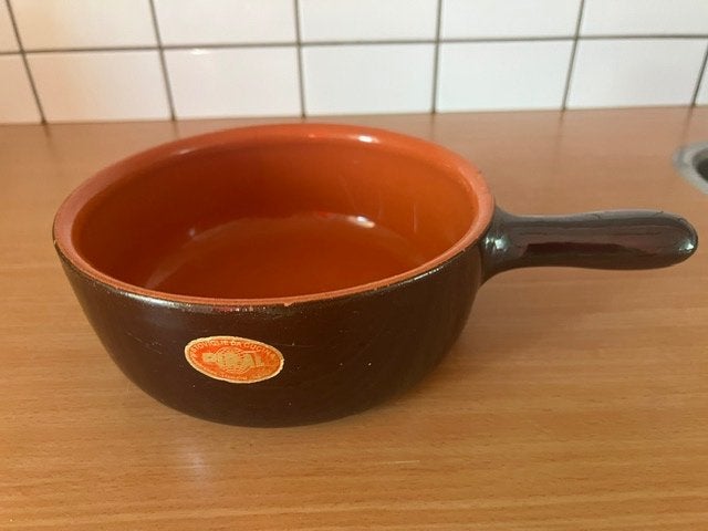 vintage kookgerei, Huis en Inrichting, Keuken | Potten en Pannen, Ophalen, Gebruikt, Met handvatten, Kookpan