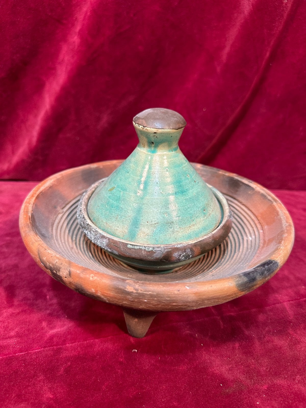 Antieke Marokkaanse Tajine - Decoratief Aardewerk, Verzenden