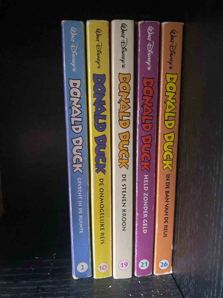 Donald Duck pockets 2, 10, 19, 21, 26, Meerdere stripboeken, Ophalen of Verzenden, Gelezen