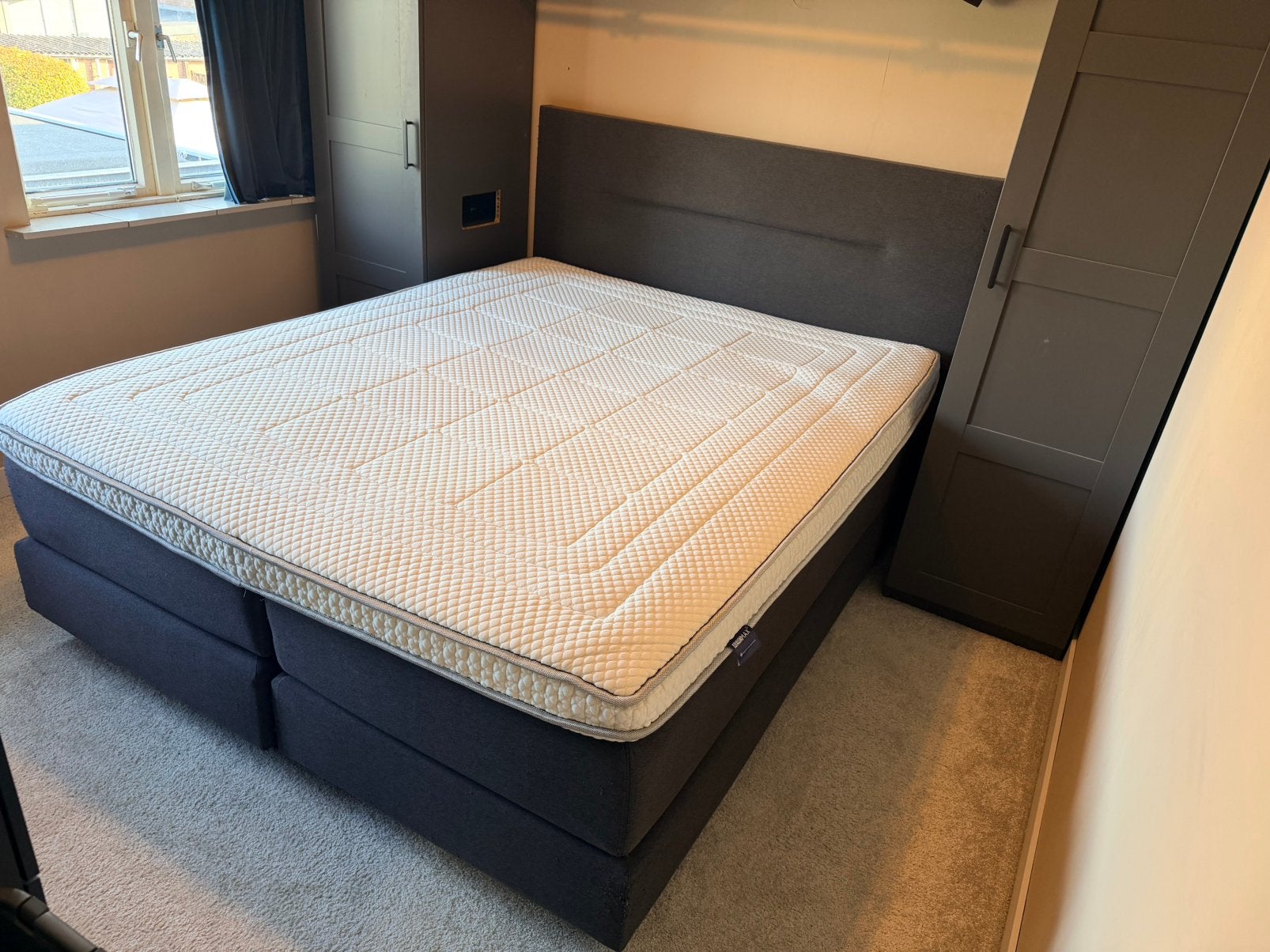 Swiss Sense Boxspring 160x200, Ophalen, Zwart, Tweepersoons, Zo goed als nieuw