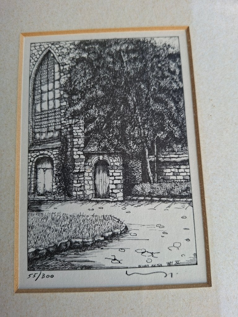 Schilderijtjes, Antiek en Kunst, Kunst | Schilderijen | Klassiek, Ophalen of Verzenden, Ingelijst, Stads- / dorpsgezicht, Papier
