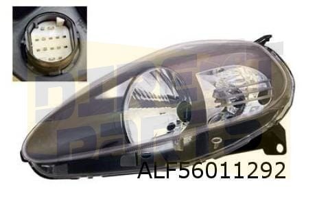 Fiat Grande Punto (-9/08) koplamp Rechts (zwart) (geschikt v, -, Verzenden, -, Nieuw