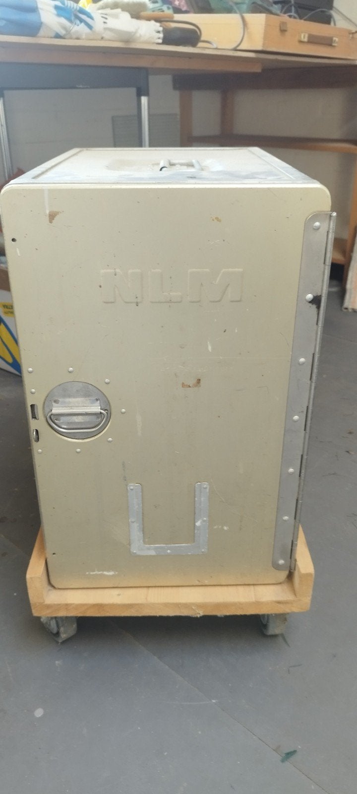 Vintage NLM trolley en met lades - industrieel design, Minder dan 50 cm, Gebruikt, 100 tot 150 cm, Ophalen of Verzenden