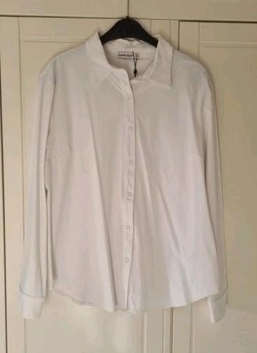 Nieuwe witte travelstofblouse Nicolette Kluijver, maat XL, Wit, Maat 46/48 (XL) of groter, Nieuw, Nicolette Kluijver