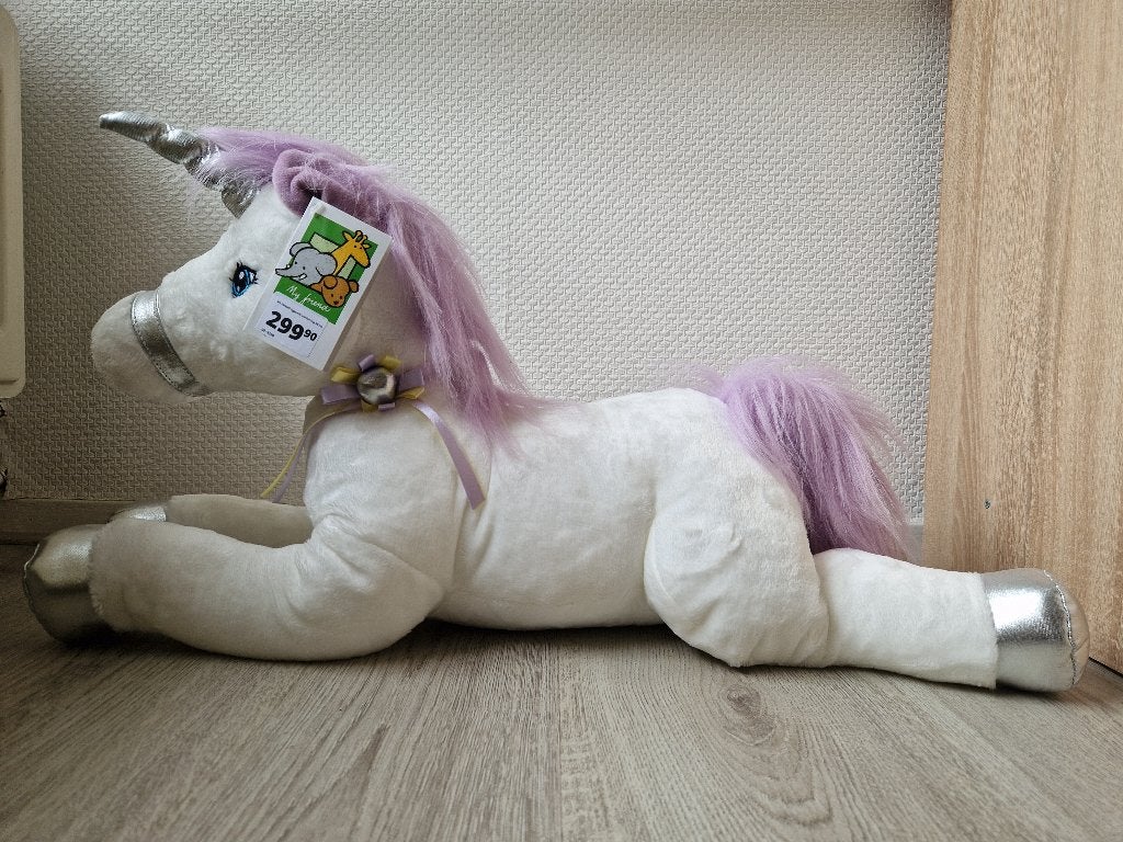 Eenhoorn Unicorn Pony knuffel groot, Kinderen en Baby's, Speelgoed | Knuffels en Pluche, Paard, Overige karakters, Nieuw, Ophalen of Verzenden
