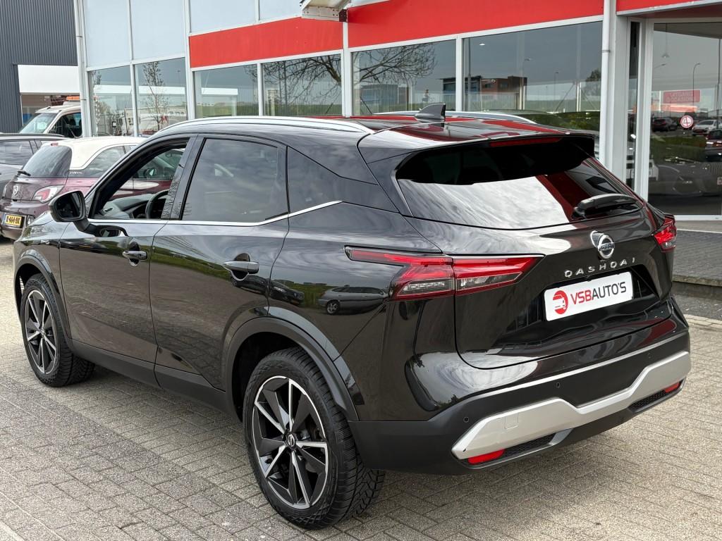 Nissan QASHQAI 1.3 DIG-T MHEV TEKNA 140PK HALF-LEER NAVI PAN, Gebruikt, Huisgarantie, USB, Met garantie (alle)