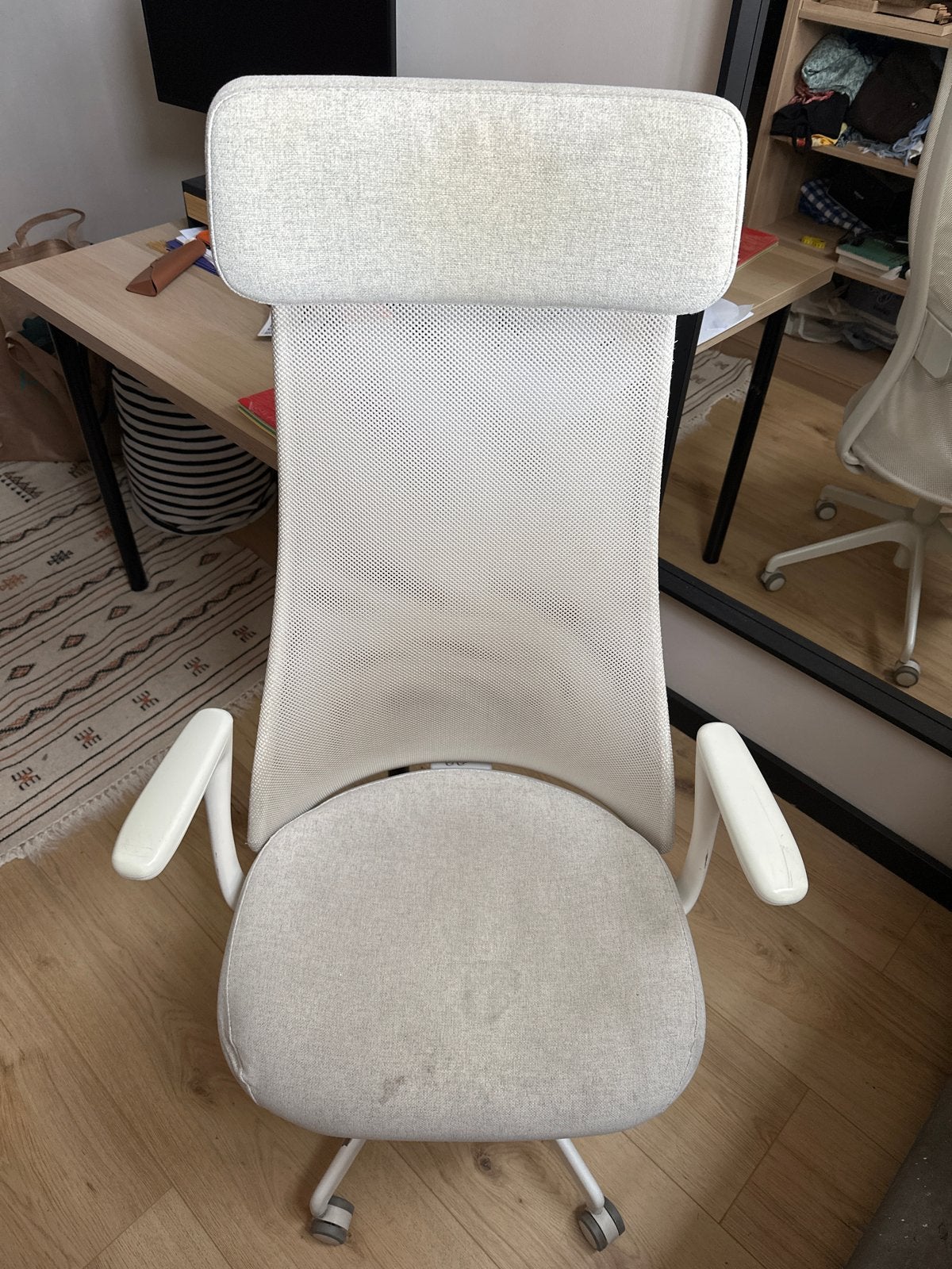 IKEA JÄRVFJÄLLET Bureaustoel - Ergonomisch en Comfortabel, Ophalen, Gebruikt, Wit, Bureaustoel