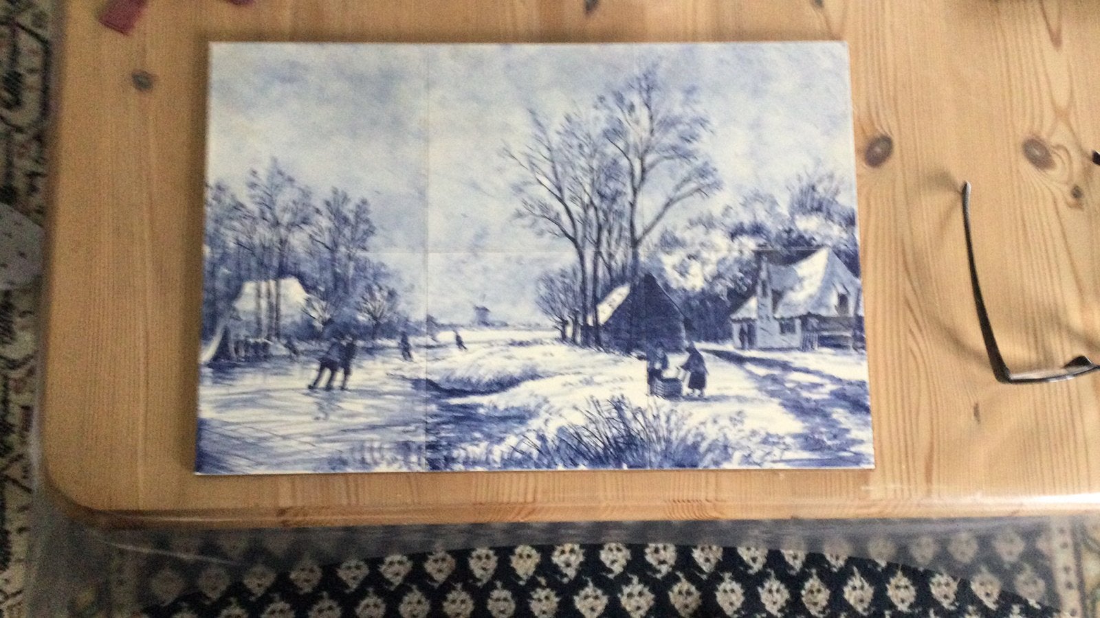 Delft blauw hand geschilderd 6tegels bieden, Ophalen of Verzenden