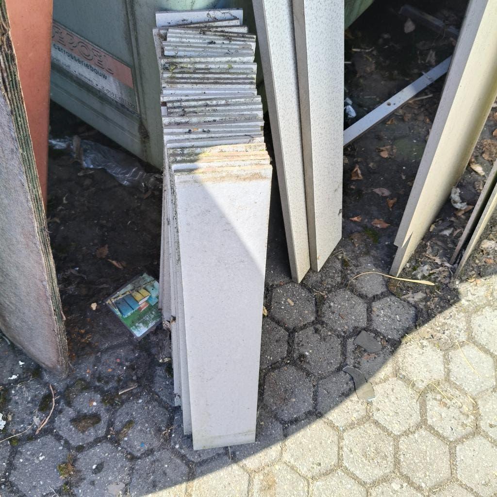 Trespa platen / stroken 54x10.5 cm, Ophalen, Gebruikt