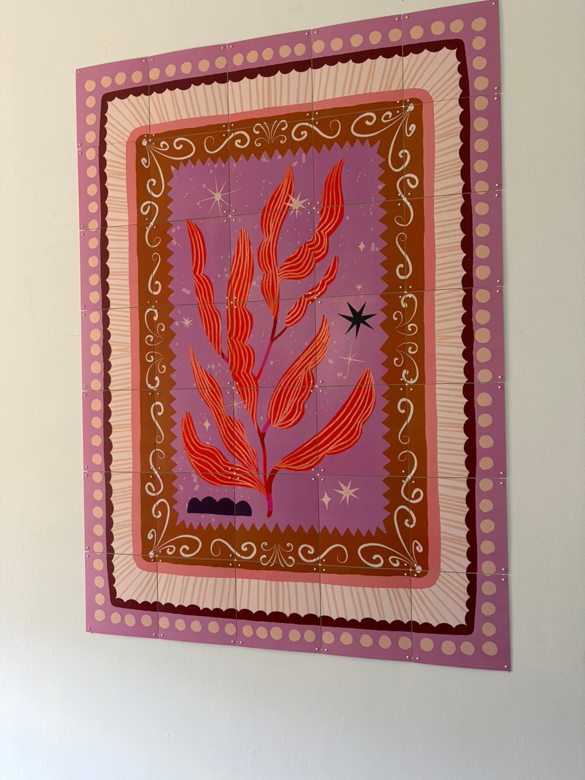 IXXI wanddecoratie bloem-lila, Huis en Inrichting, Ophalen of Verzenden, Zo goed als nieuw