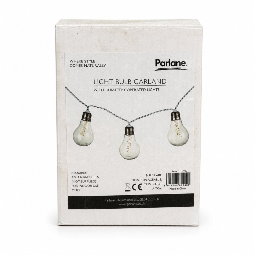 Parlane Lichtslang 10 lampjes – Batterijverlichting Binnen, ., Nieuw, Ophalen of Verzenden, .