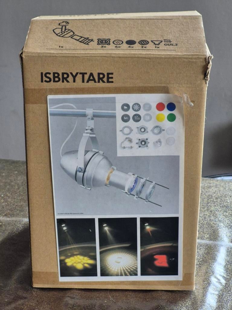 Ikea ibrytare projectielamp ikea jaren 90, Huis en Inrichting, Ophalen of Verzenden, Zo goed als nieuw, Metaal of Aluminium, Plafondspot of Wandspot